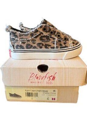 Blowfish Malibu Kids Sneakers Canvas Cheetah Size 6 Toddler NEW WITH BOX